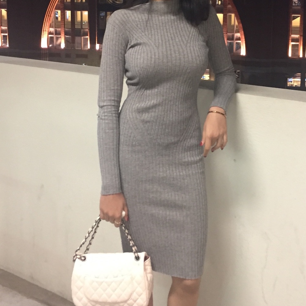 Long sleeve sweater dress